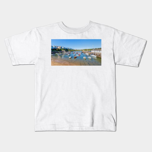 Tenby Harbour Beach, Pembrokeshire Kids T-Shirt by GrahamPrentice